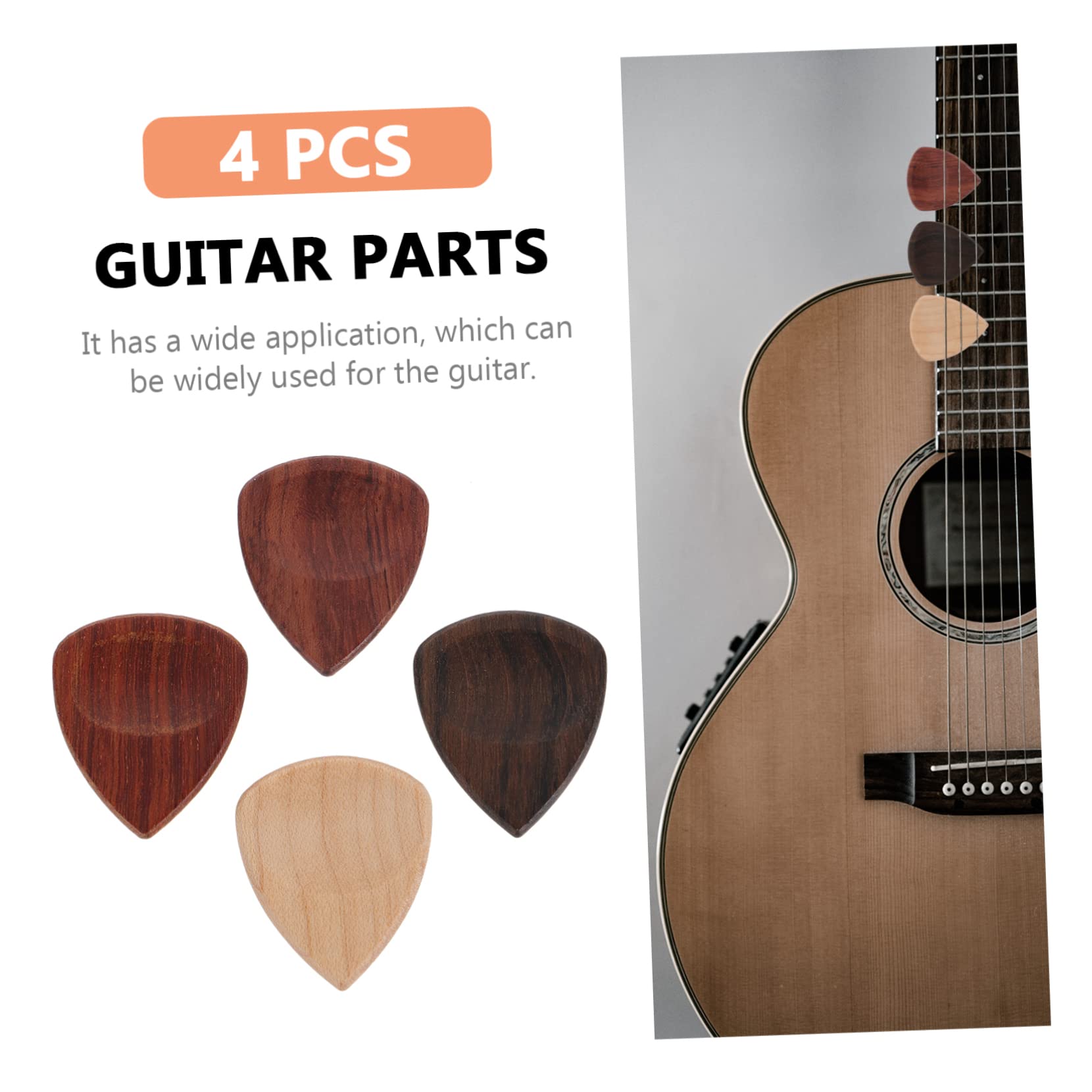 ifundom 12 Pièces Médiators en bois pour guitare guitar pick médiator acoustique médiator de guitare jazz protège-doigts de médiators de basse d'instruments de musique