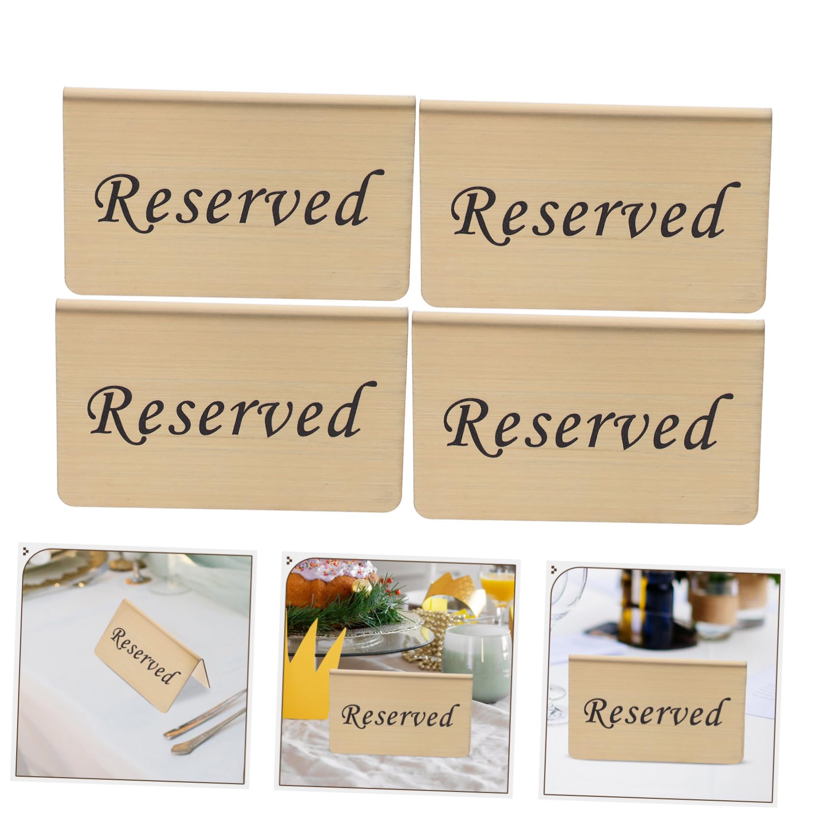 PRETYZOOM 12piezas De Mesa Reservadas Inoxidable Para Carteles Elegantes Para Bodas y Para Asientos Restaurantes