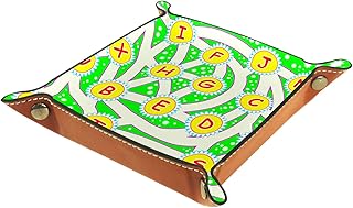Svuotatasche, svuotatasche in pelle PU, organizer per vassoi, scatola portaoggetti per orologi Monete di gioielli Portachiavi Logica Gioco di puzzle Studio Alfabeto inglese