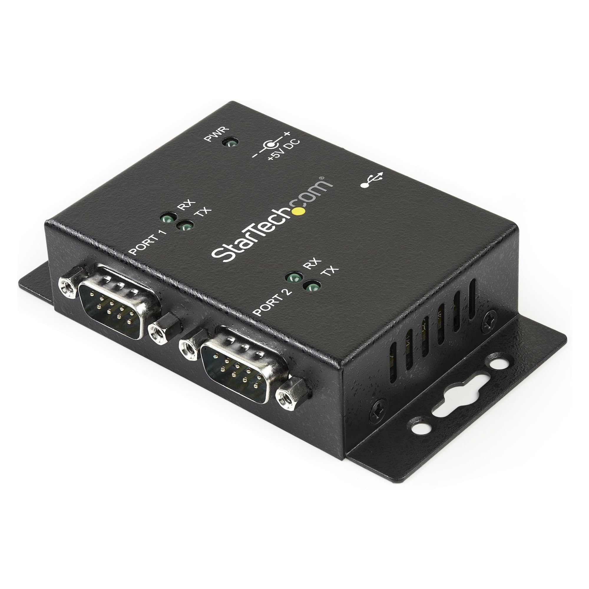 Hub adattatore USB a seriale 2 porte per montaggio a parete con clip per guide DIN