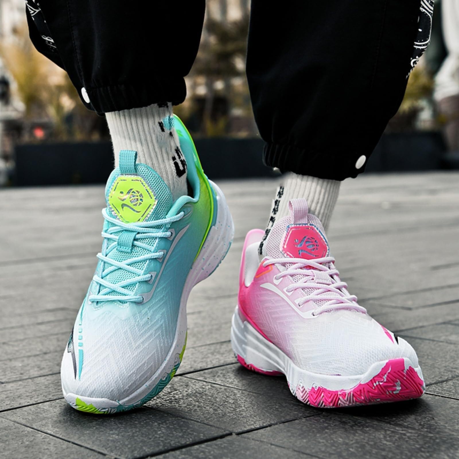 Buty do koszykówki unisex z oddychającą, lekką, antypoślizgową siateczką. Modne buty sportowe dla nastolatków Buty spacerowe