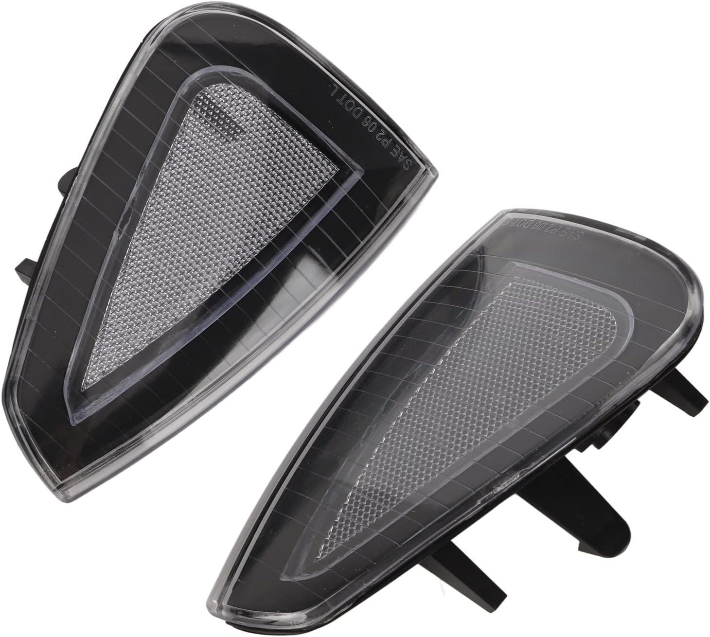 Qiilu Turn Light Cover Side Marker Light Assembly 2 Pcs Front Turn Light Cover 4806218AD Side Marker Replacement for Charger LX 2006‑2010 (White)