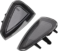 Vista 6 de Fydun 2 piezas de luz de giro delantero Asamblea cubierta de lámpara de marcador lateral 4806218AD para LX 2006‑2010 (blanco)