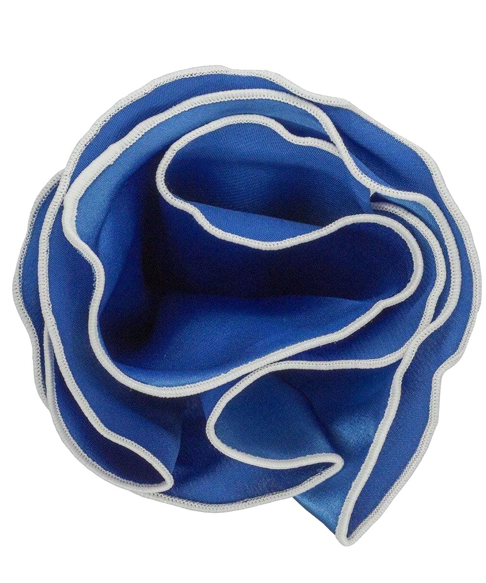 Premium Pre-Folded Four-Point Suit Pocket Square for Men with Sewn Pocket Fold