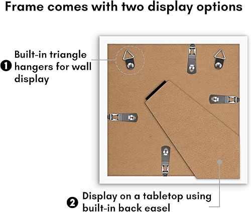 Vista 325 de Americanflat Portarretratos de 5 x 6 pulgadas con plexiglás pulido, juego de 5 portarretratos de 2 x 3 pulgadas con paspartú o para fotos de 5 x 6