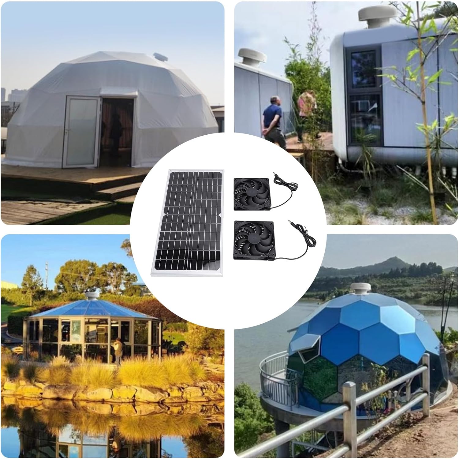 Solar Powered Exhaust Fan Ventilation for Shed Chicken Coop Greenhouse Dog House Energy Efficient Cooling