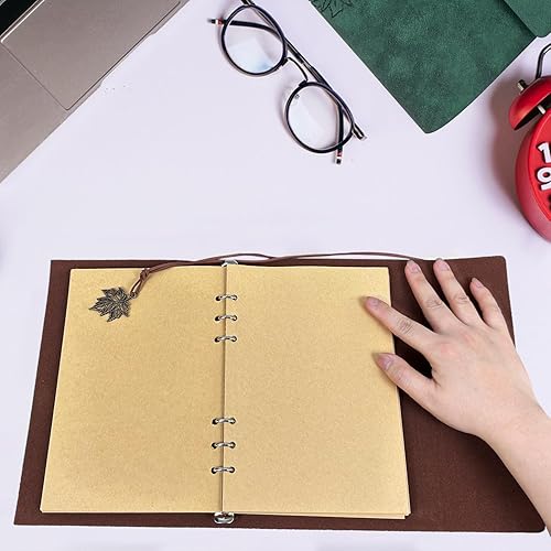 Miniatura 4 de Diario de escritura de cuero recargable para hombres y mujeres, diario de cuero para escribir, cuaderno de bocetos de arte, diario de viaje, el