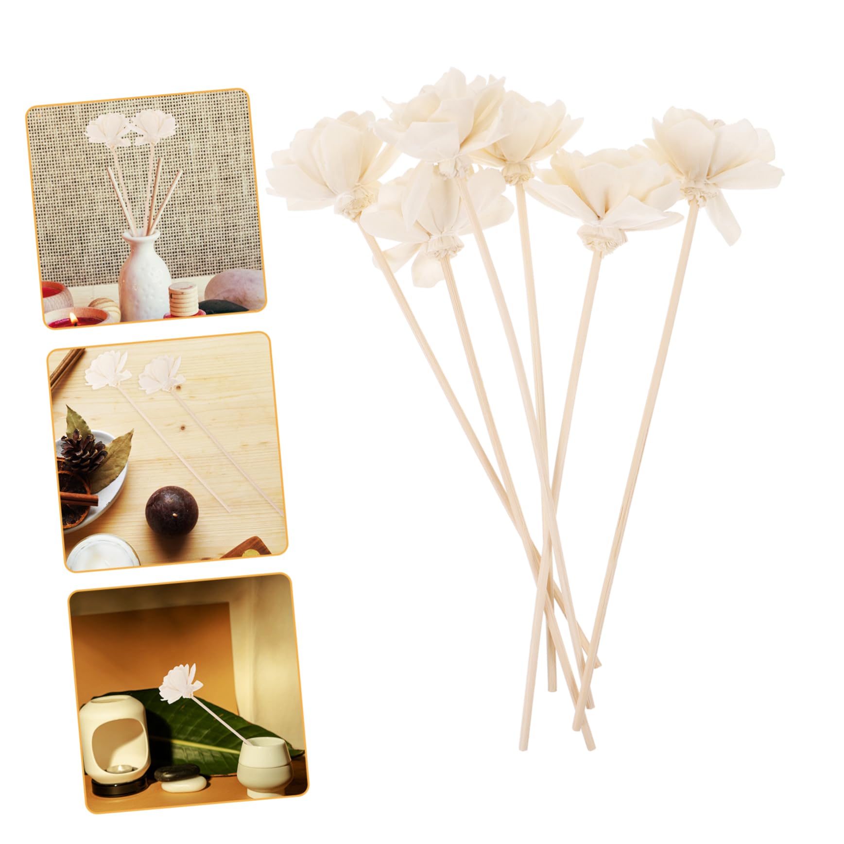 GALPADA 5 Set Rattan Per Aromaterapia Senso Nebbia Capsule Diffusori Bruciatore Essential Oil Diffuser Aroma Diffuser Decori Domestici Bastoncino Per Aromaterapia Fiori Secchi 6 Pezzi*5