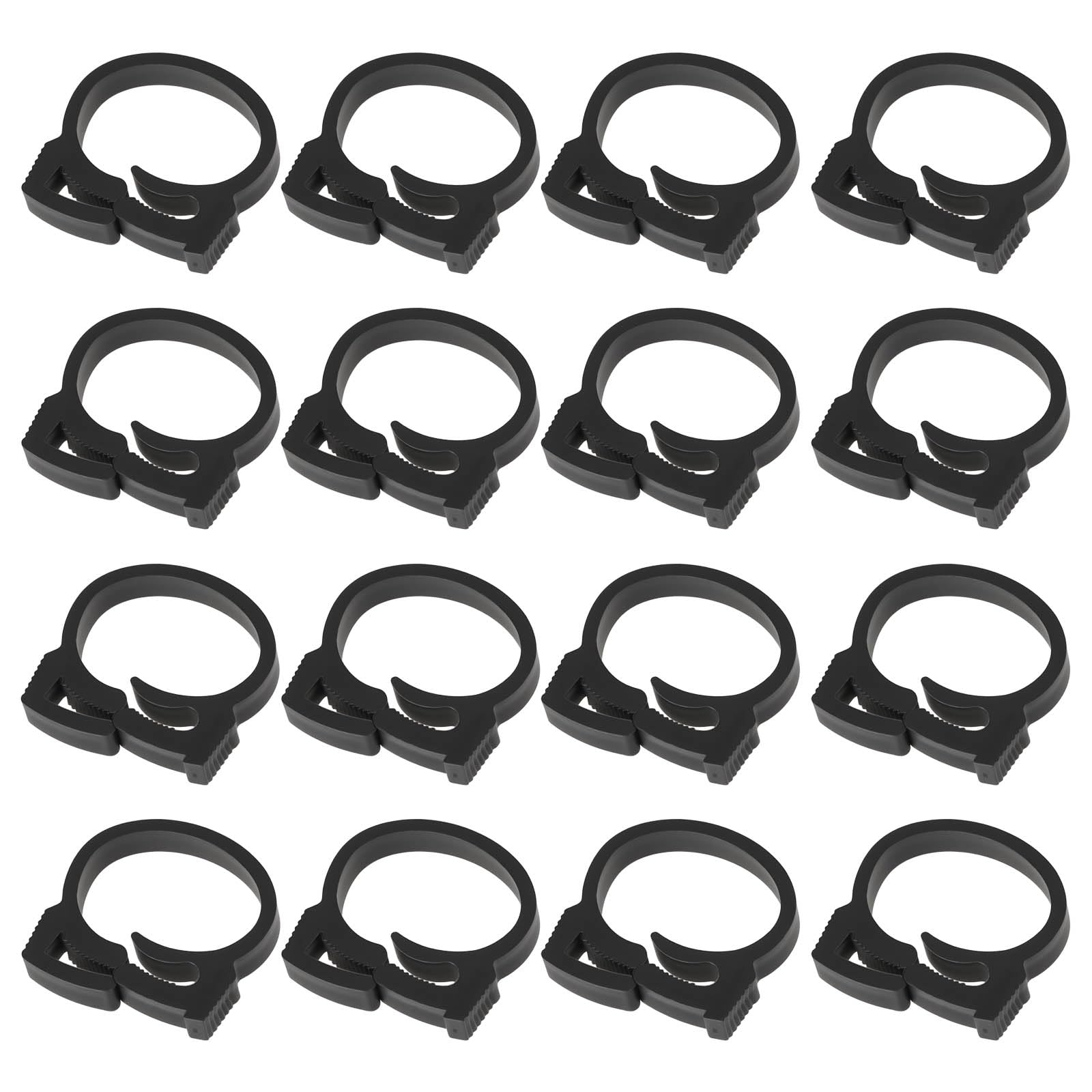 AS Axis Spindleon 40Pcs Hose Pipe Fasteners Clips 18mm-20mm for Aquariums Ponds Black Plastic