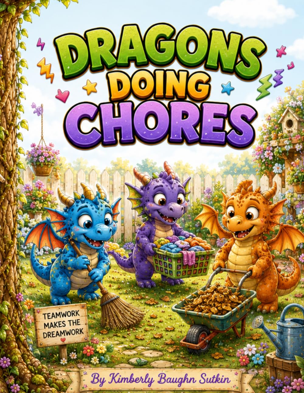 Dragons Doing Chores: Coloring Book (Adult Coloring Books)