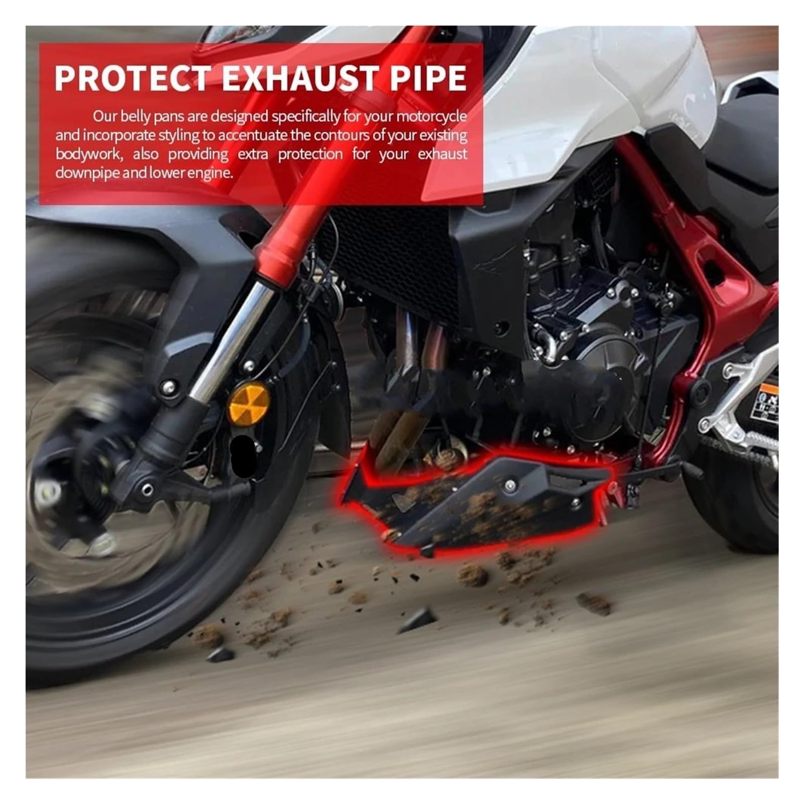 Pasuje Do Honda CB750 Hornet CB 750 2023- Akcesoria Motocyklowe Miska Podwozia Dolna Część Silnika Podwozie Spoiler Owiewka Okna Boczne Spojler Skrzydło dachowy(WHITE)