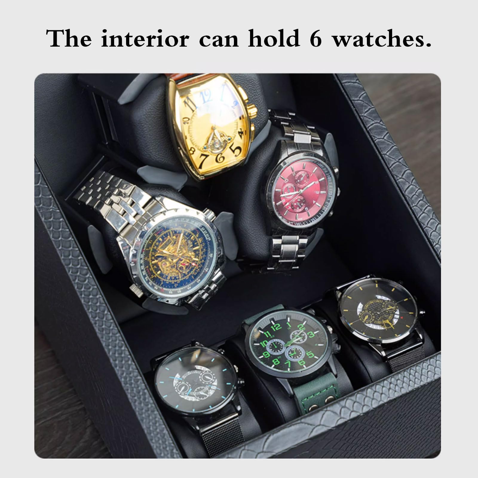 Watch Winder Carica Orologi,Scatola Rotante per Orologio,Caricatore per Orologi Automatici,Caricatore Orologio Automatico,con Motore Silenzioso,per Orologi da Polso.