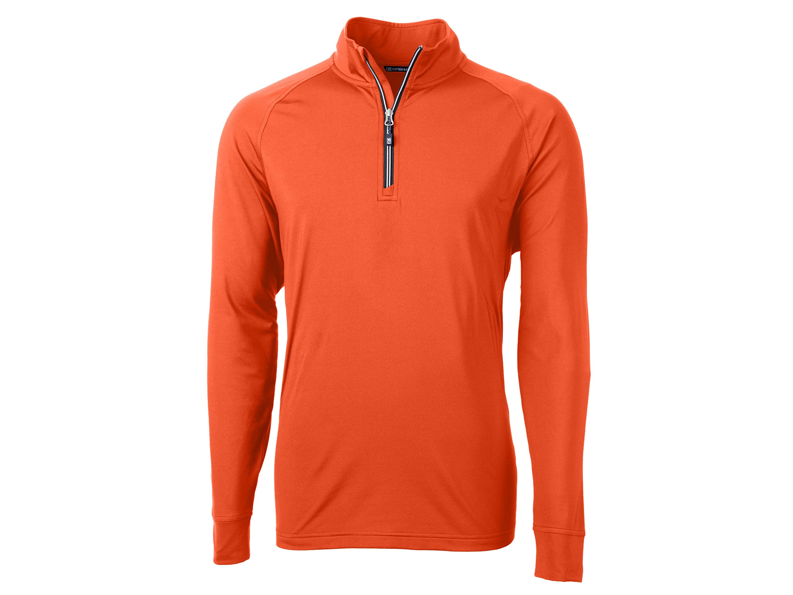 Cutter & Buck Herren Adapt Eco Strickpullover, Langärmlig, mit Viertelreißverschluss Hemd, College Orange, 3X-Groß