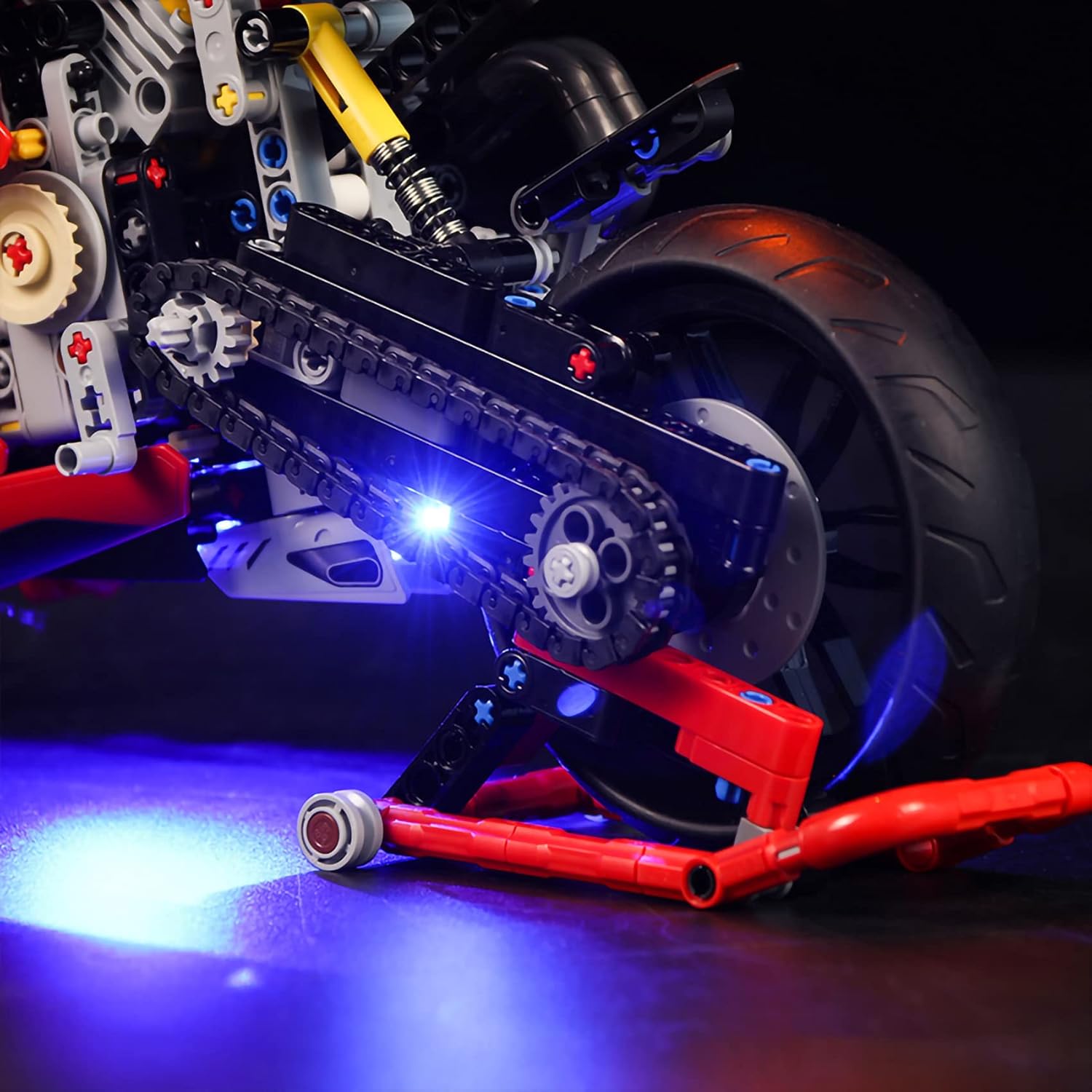 LED Lighting Kit Compatible with Lego 42107 Technic Ducati Panigale V4 R Motorbike Building Kit - Lights Only - Decoration LED Light Kit Without Building Block Model (Basic Version)
