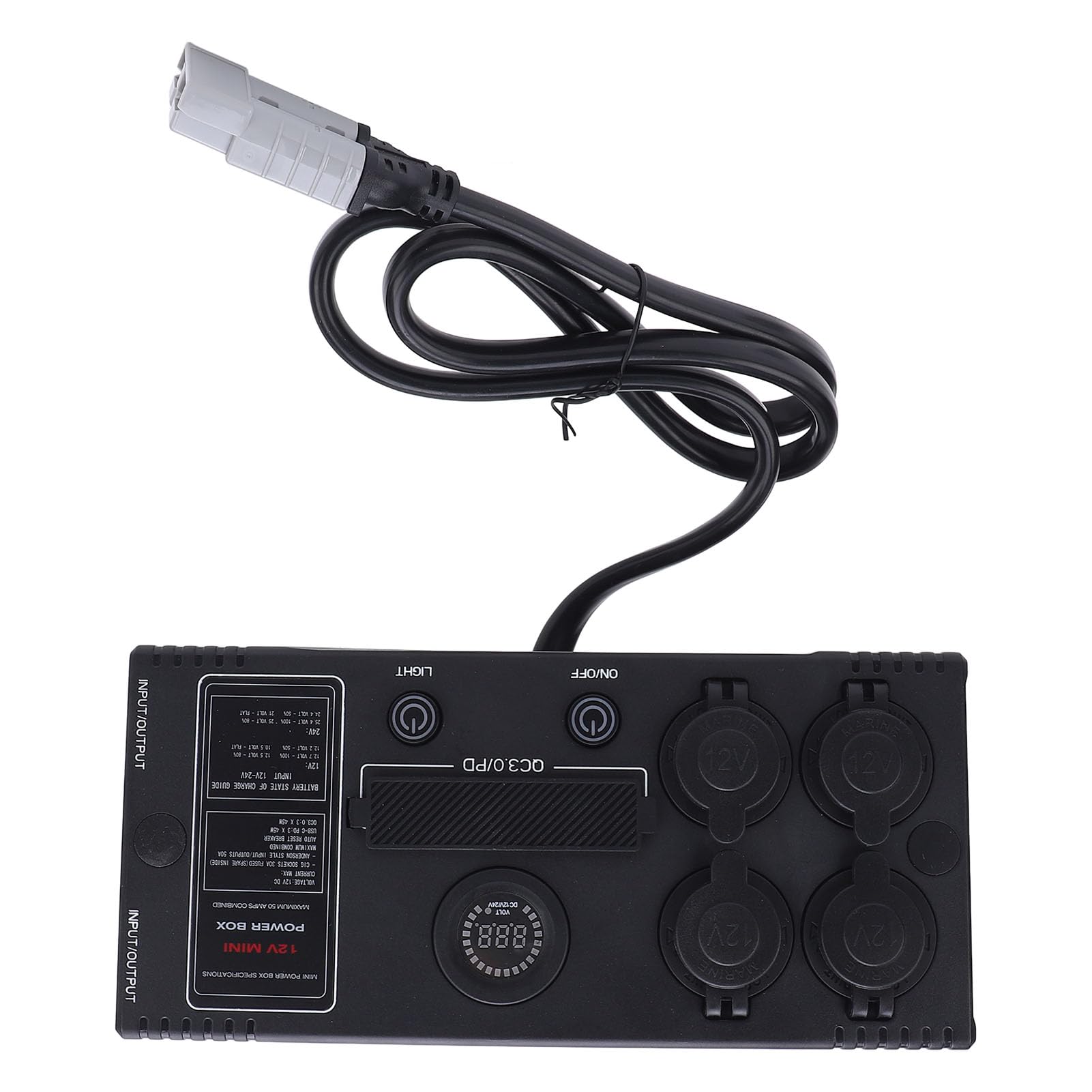 12V Mini Power Box Tragbarer Steuer Hub für Anderson Plug QC 3.0 Port LED Light Power Hub -Verteilungsbox