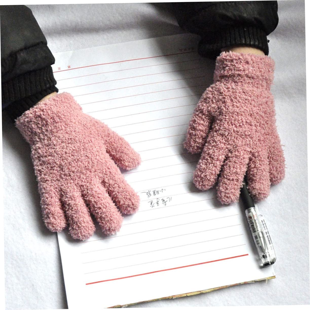 BESTYASH Guantes Anticongelante Para Exterior Frío Guantes De Lana Guantes Calefactables De Invierno Guantes De Limpieza Guantes Sin Dedos Tela Tejida