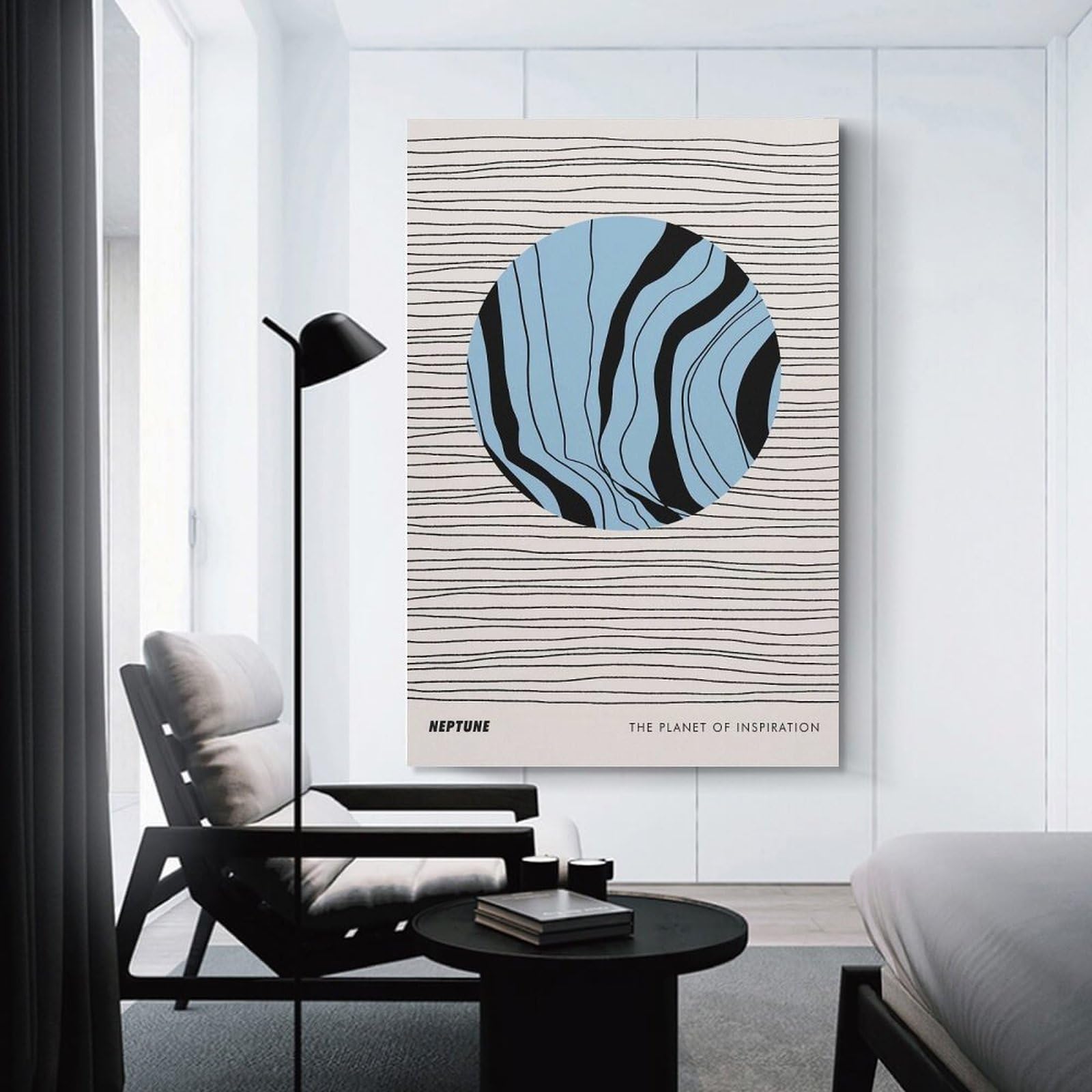 Junmoney Neptune Planet Room Decor Wall Art 24x36inch(60x90cm), for Wall Displays, Bedrooms Or Room Updates, Ideal for Building A Coordinated Art Wall