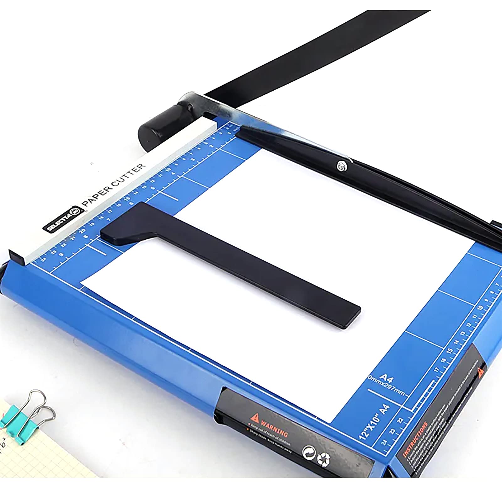 NGARY Professionelle Papierschneidemaschine, A4-Schneider, Schreibtisch-Foto-Bastelmaschine, 15 Blatt Kapazität, Für Karten, Fotos, Standard-Schneiden