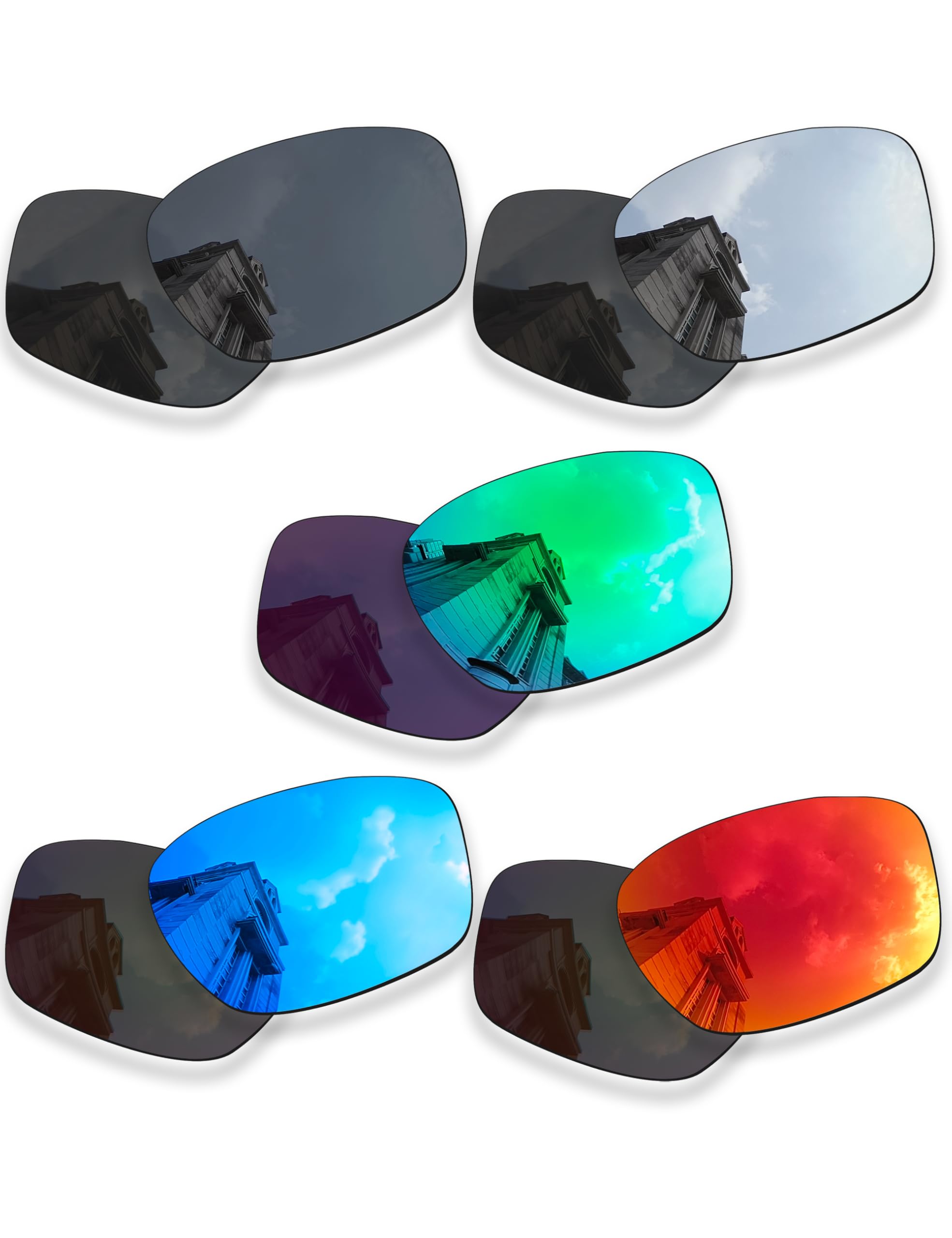 5 pares de lentes polarizados de repuesto para gafas de sol Oakley Holston OO9334, antiarañazos y resistentes a los impactos