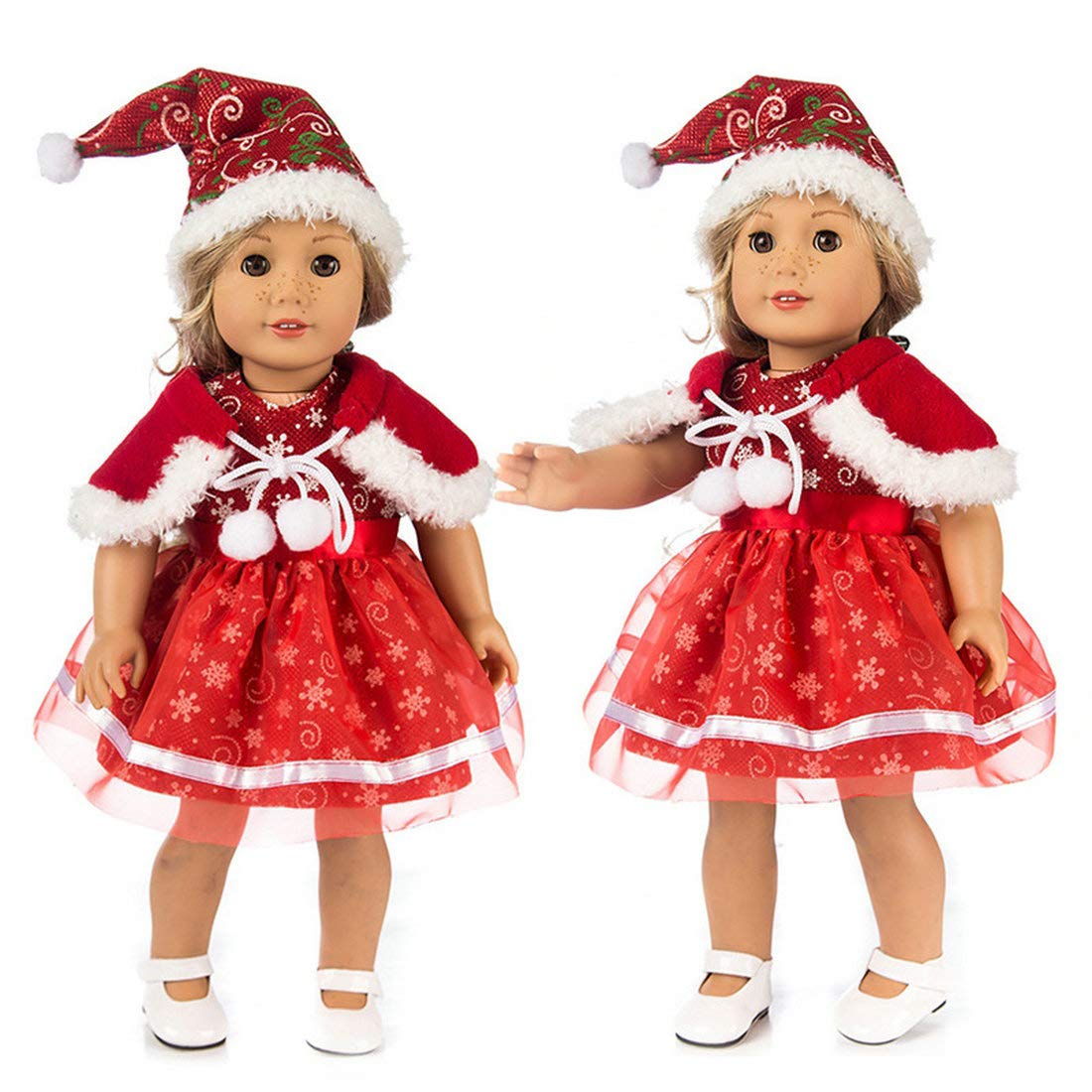Amazon.com: TianBo 3pc Christmas 18 Inch Doll Clothes Red Color