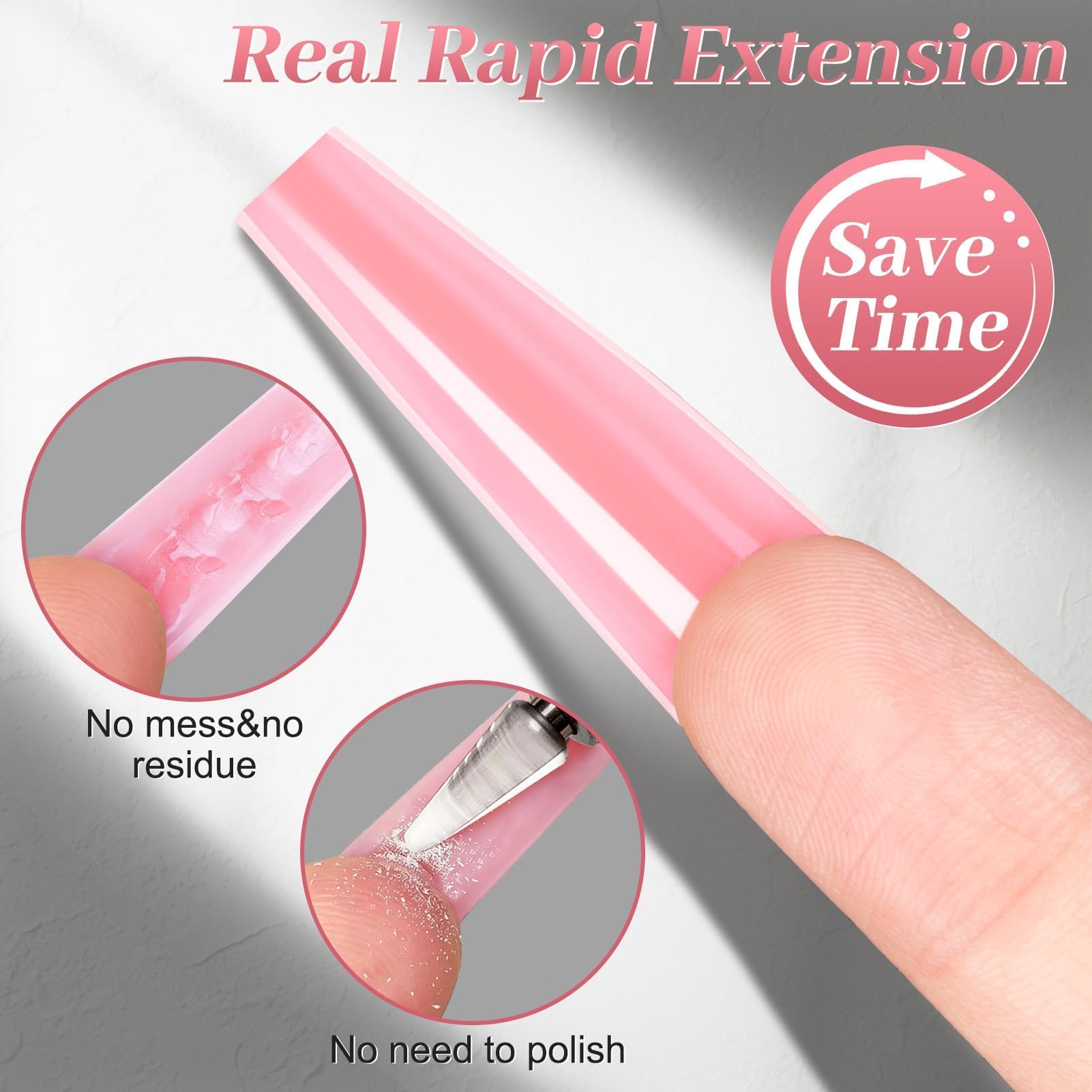 Becellen 180 Piezas Moldes de Uñas Sandwich, 15 Tamaños Sandwich Dual Nails Forms Reutilizables Polygel Uñas Postizas Moldes para Manicura de Extensión(Ballet) — view 4