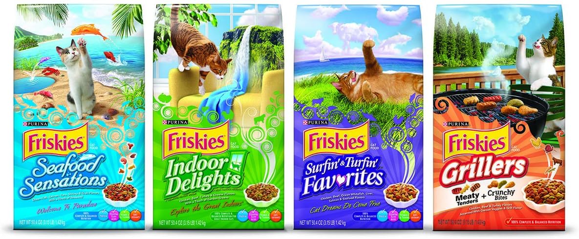 Friskies Dry Cat Food, Tender & Crunchy Combo, 3.15-Pound Bag, Pack Of 3