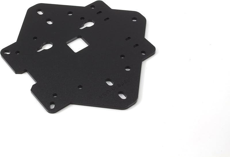 C4Labs Zebra VESA Mounting Plate - Acrylic - for Raspberry Pi 4 B, 3B+, 3, Pi 2, and Pi B+ Arduino: Black