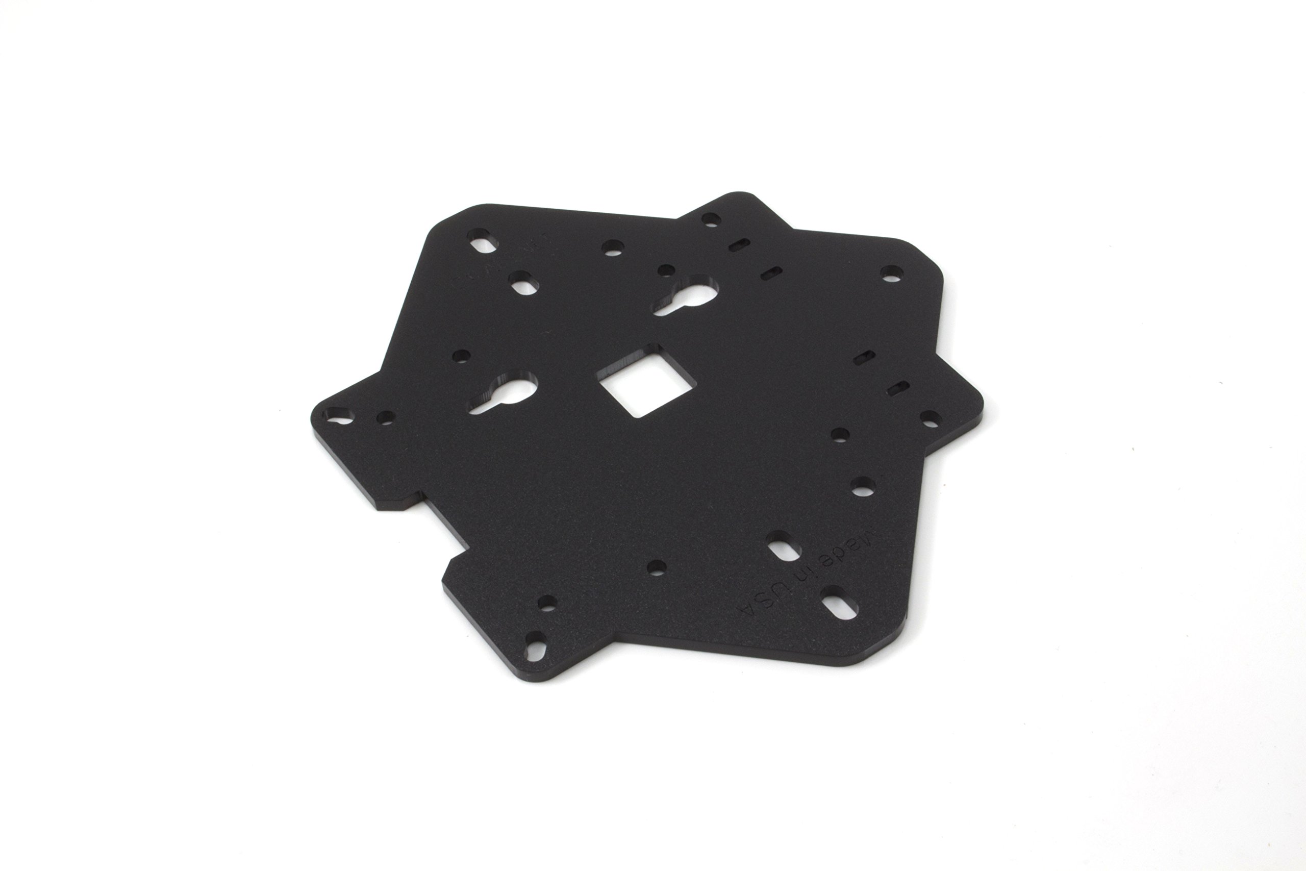 C4Labs Zebra VESA Mounting Plate - Acrylic - for Raspberry Pi 4 B, 3B+, 3, Pi 2, and Pi B+ Arduino: Black