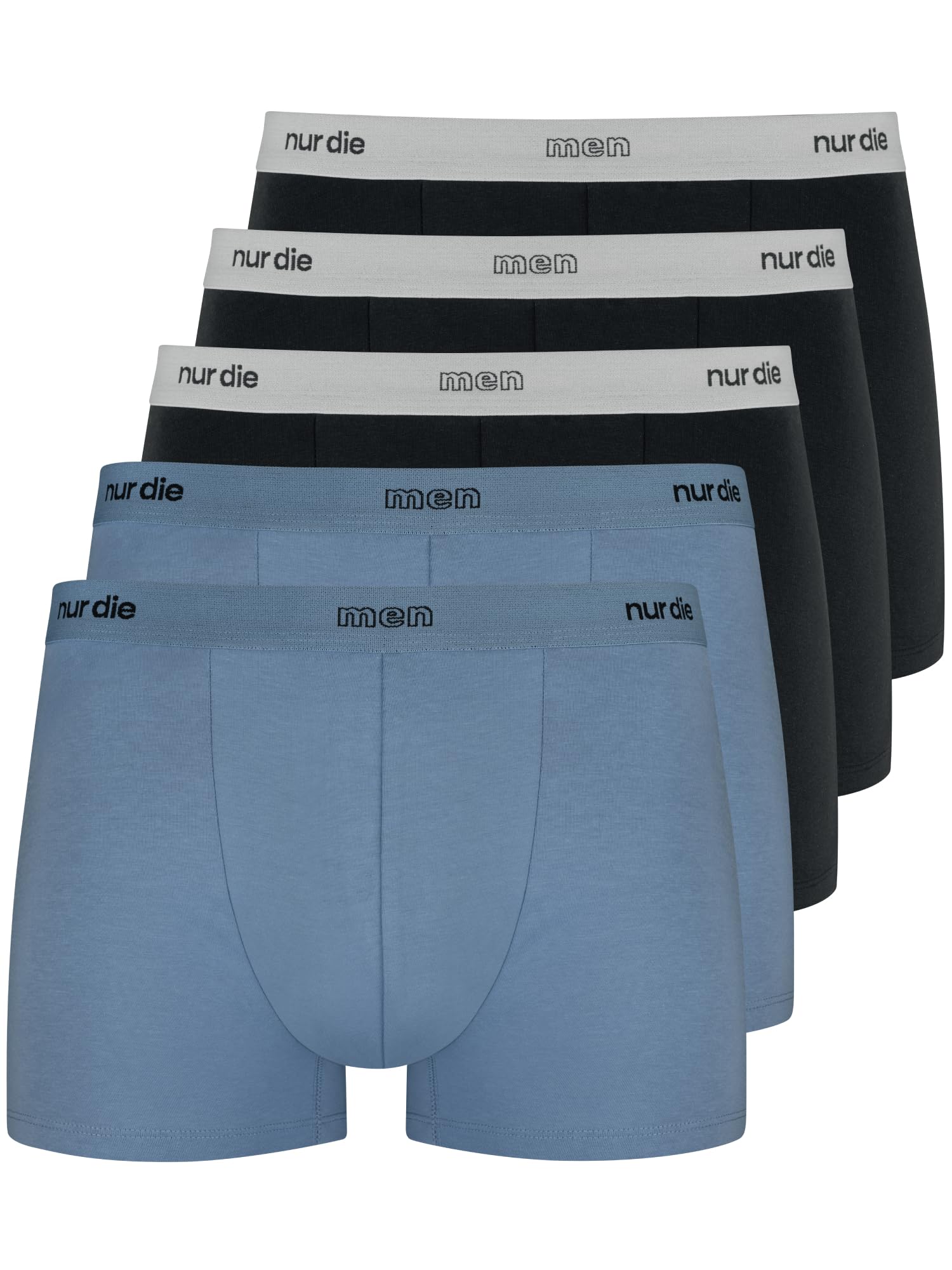 Nur Die Bokserki (szorty) Mężczyźni 5er Pack Boxer Gots Organic Cotton Enge Boxershorts Aus Bio-baumwolle Unterhosen