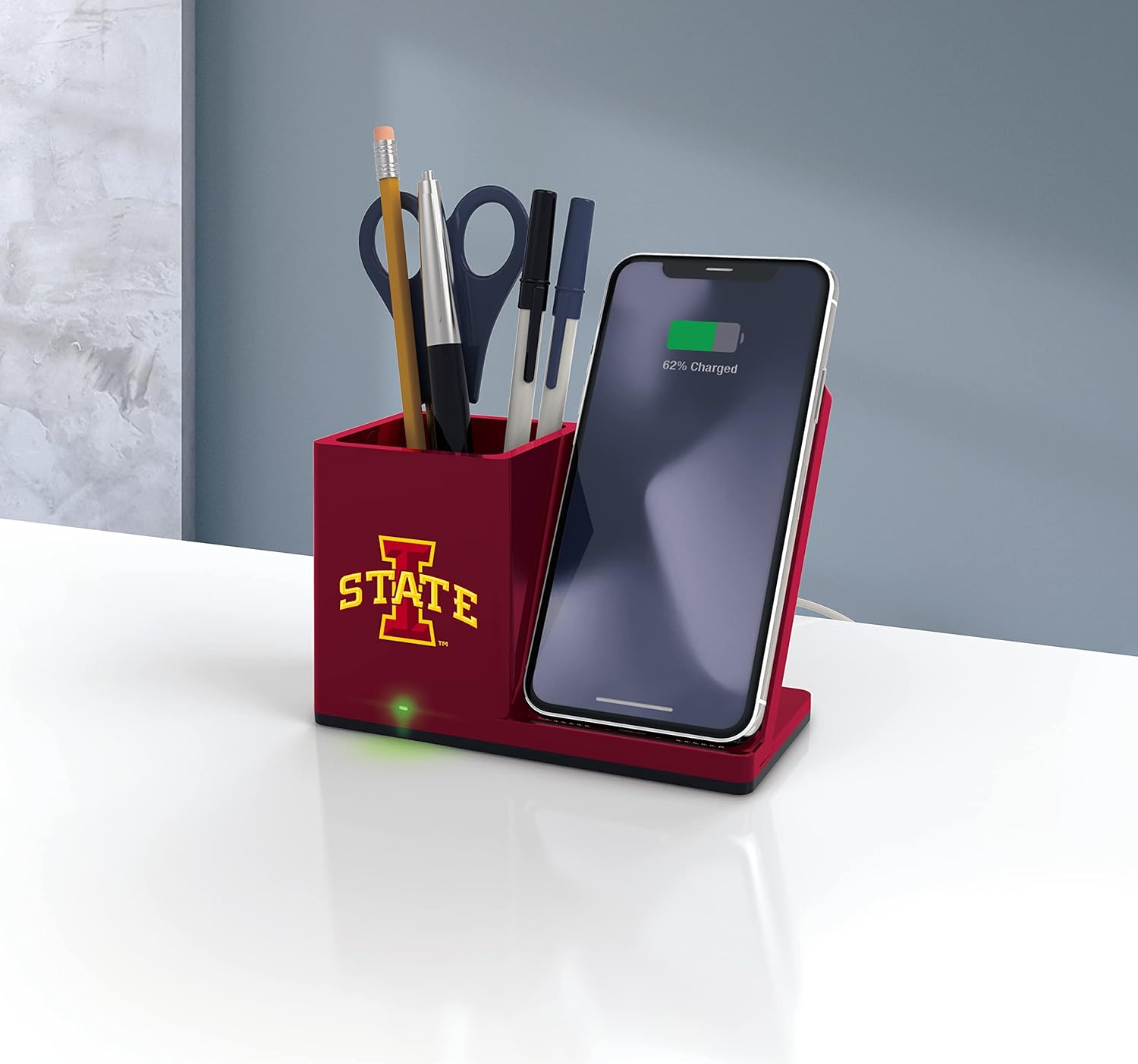 SOAR NCAA Unisex Wireless Charging Stand with Desktop Organizer