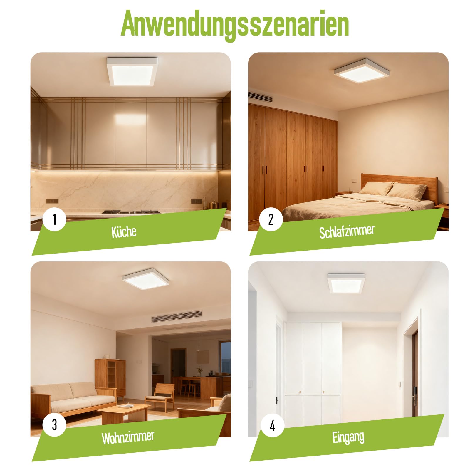 Lampa Sufitowa LED 36W Nowoczesna Ultracienki Płaska Lampy Panel Przedpokój 2900Lm 400mmx400mm 3000K-6500K Aluminium IP44 Wodoodporna LED Lampa Łazienkowa Kuchenna Niestemowane
