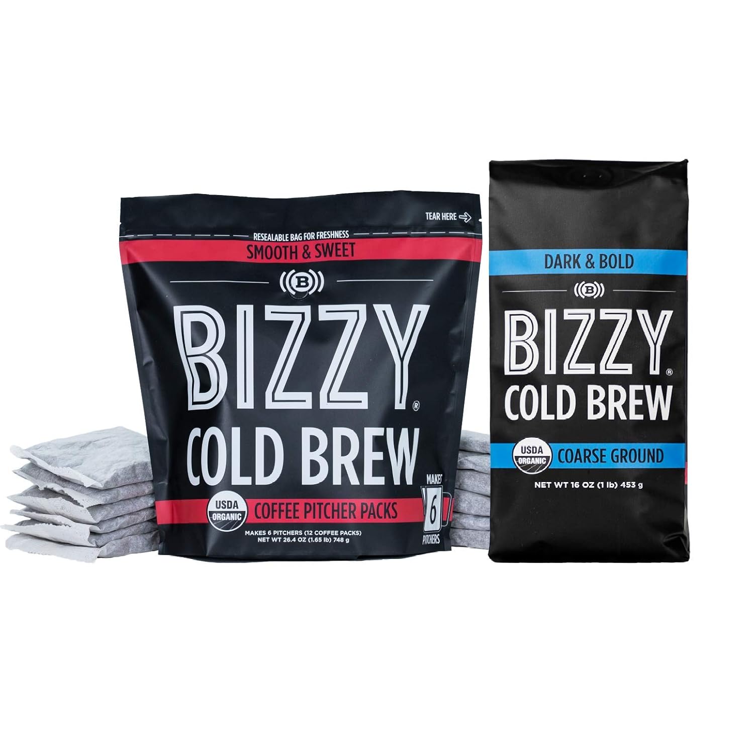 Bizzy Organic Cold Brew Coffee Bundle Coarse Ground
