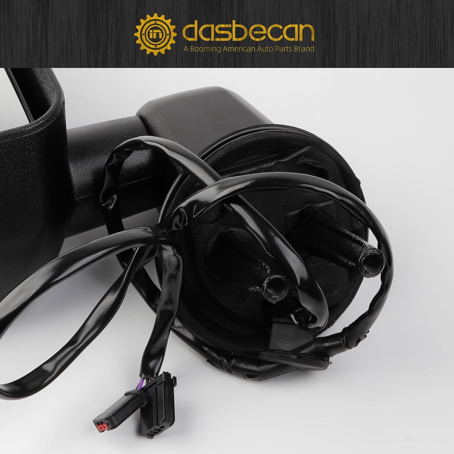 Dasbecan Right Passenger Side Mirror Compatible with 2015 2016 2017 Jeep Wrangler JK Power Heated Manual Folding Door Mirror ‎Textured Black Replaces#CH1321390 68249846AD 68125584AA (5Pins)