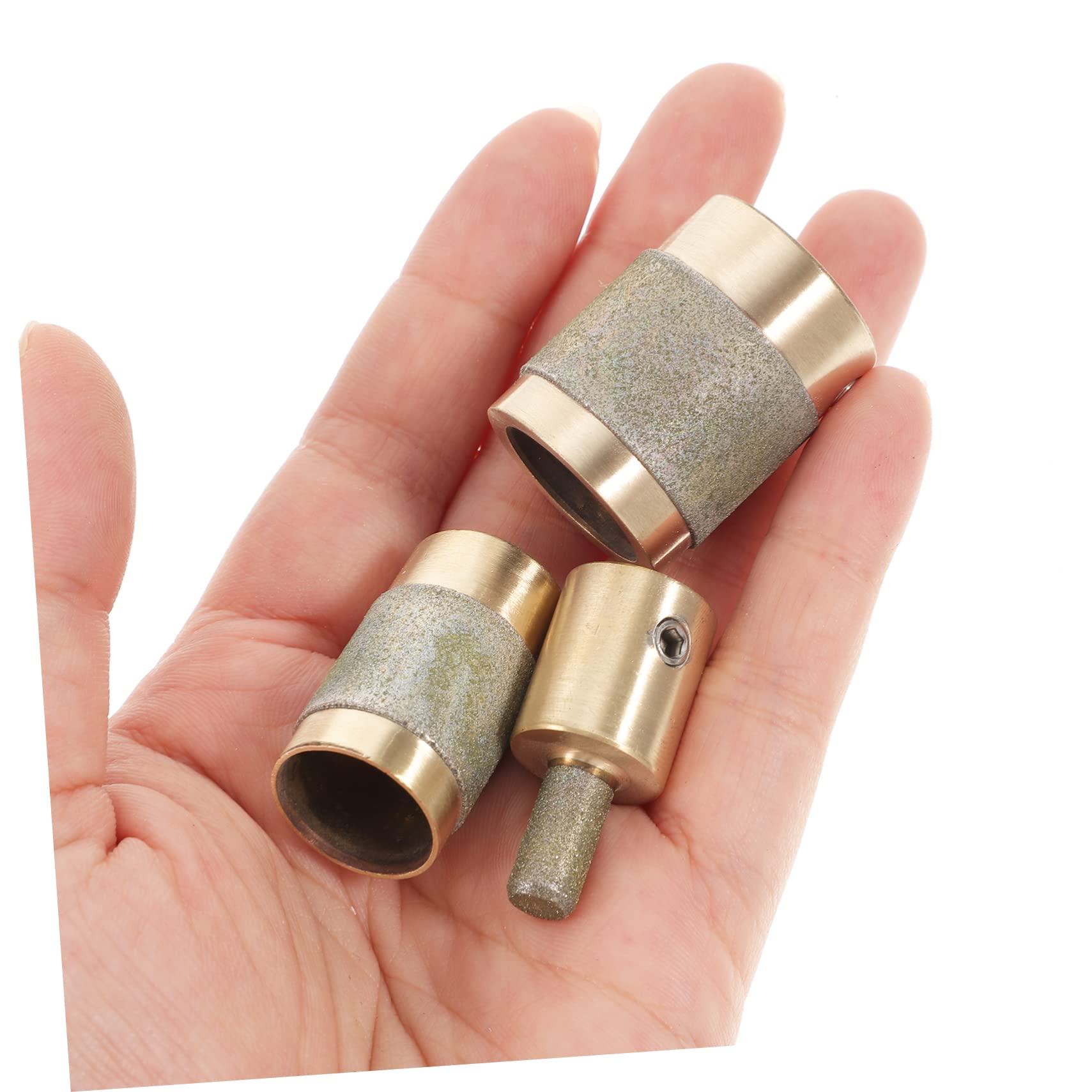Muelas Abrasivas para Vidrio, Juego de 1 Set Núcleo de Cobre | Cabezales Surtidos de Emery, para Piedra y Cristal, Resistencia al Desgaste, Uso en Reparación