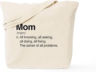 CafePress Mom Solver Of All Problems Tote Bag Reusable Natural Beige Canvas Shopping Bag