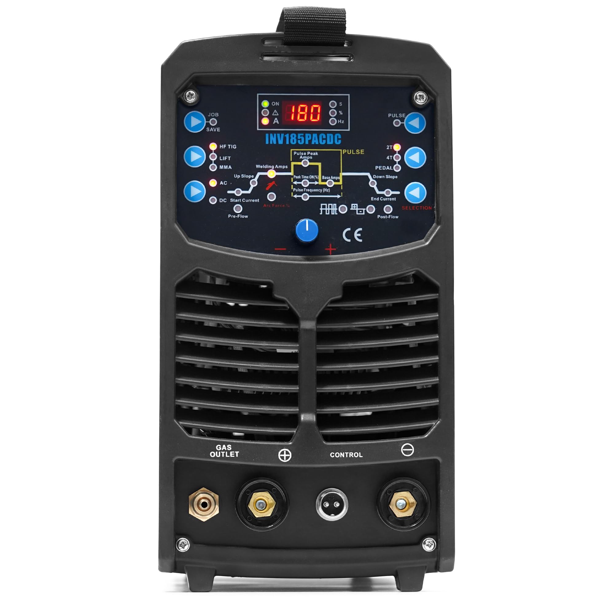 IPOTOOLS TIG INV185PACDC Saldatrice TIG - Saldatrice TIG con IGBT 180A 230V, Saldatrice a elettrodo MMA 3 in 1, Saldatrice portatile, 7 anni di garanzia