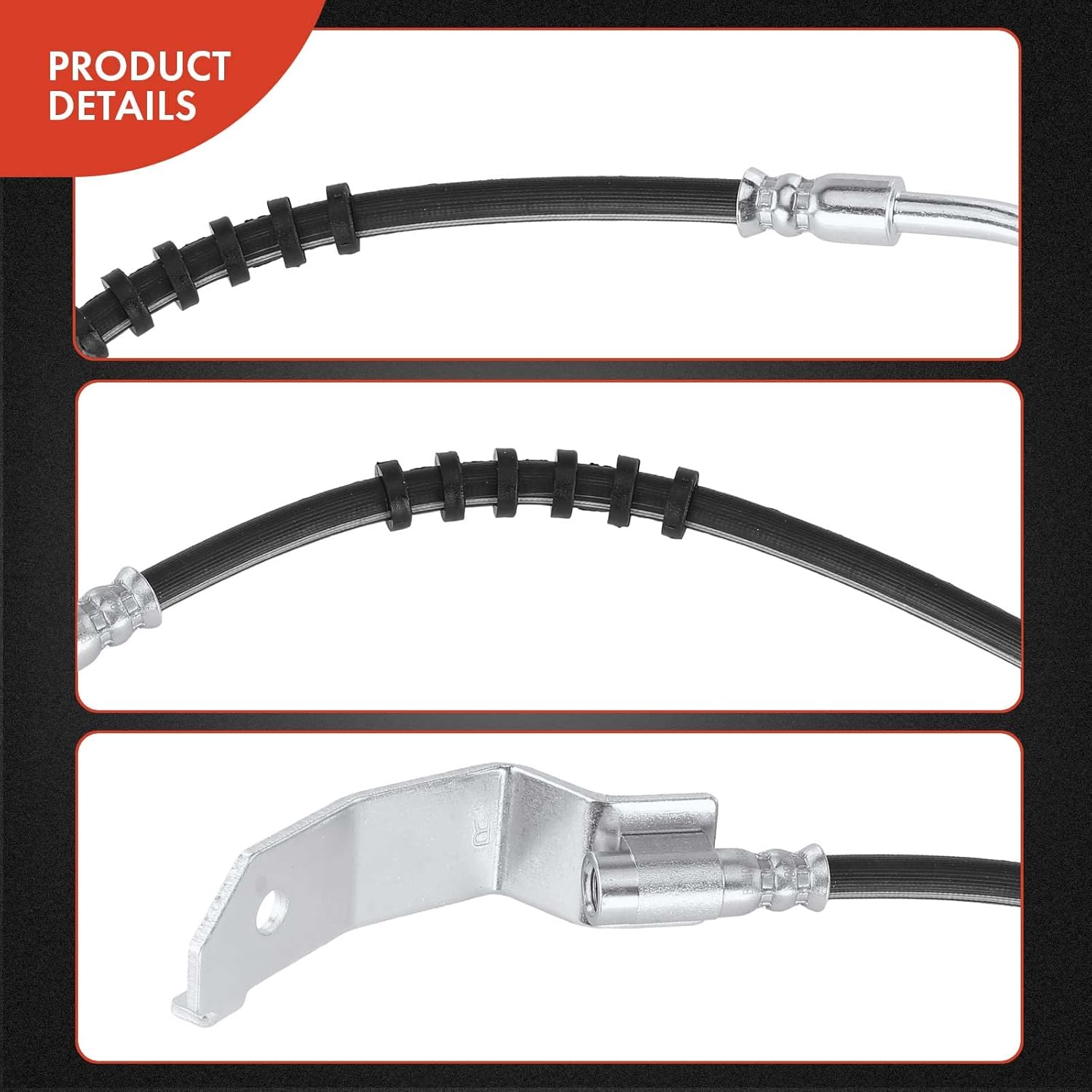 A-Premium Front Passenger Brake Hydraulic Hose Compatible with Select Ford, Lincoln and Mercury Models - Crown Victoria 1999-2002, Town Car 1998-2002, Grand Marquis 1998-2002, 4.6L