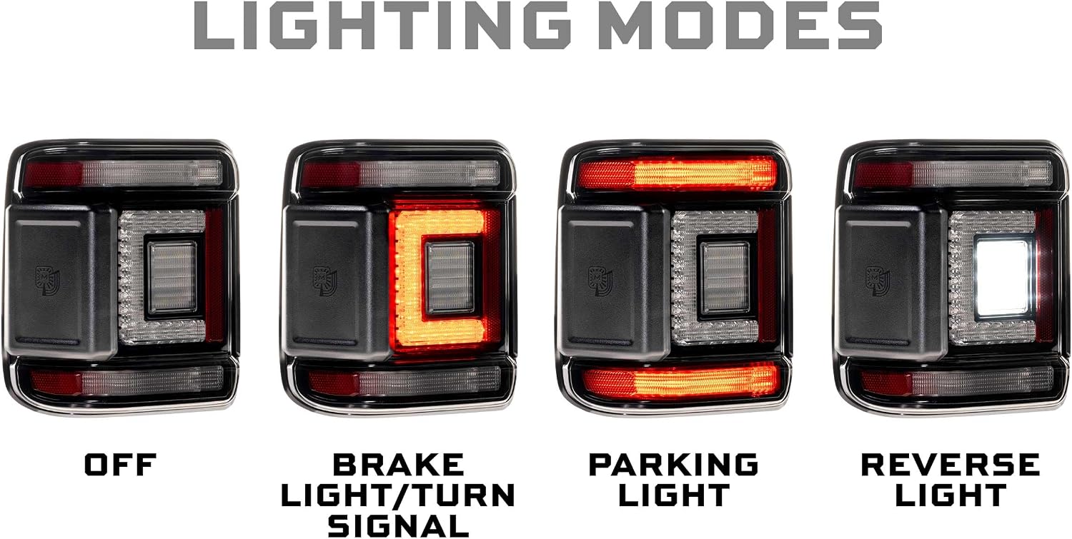 Morimoto XB LED Low Profile Smoked Taillights for Jeep Wrangler 2018 (LF746)