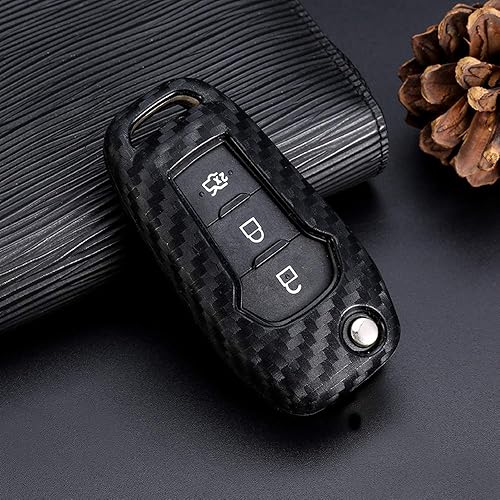 Miniatura 4 de ROYALFOX (TM 23 Botones Flip Remote Key Fob Funda para 2015 2016 2017 2018 2019 Ford F150 F250, Focus 3 Escort Kuga Everest Fiesta Mustang Edge MKV