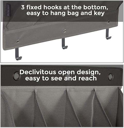 Miniatura 2 de HOTBEST Organizador de zapatos para colgar sobre la puerta, organizador de zapatos de 12 bolsillos grandes, soporte para zapatos Oxford montado en