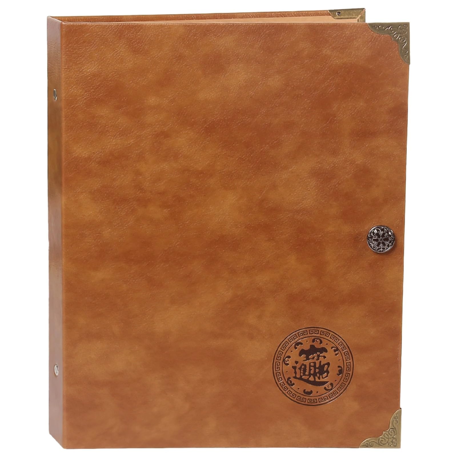 per gli appassionati di valuta, libro da collezione con 40 pagine trasparenti, album per denaro da 120 tasche, capacità 240 banconote, design marrone goffrato, copertina in pelle PU