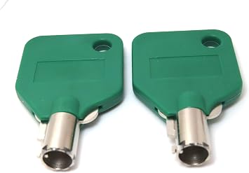 Replacement EN1 EPCO1 Elevator Keys EPC01 With Large Green Caps For Easy ID & Handling Commonly Used on Many Craft Elevators and Some Schindler Elevators
