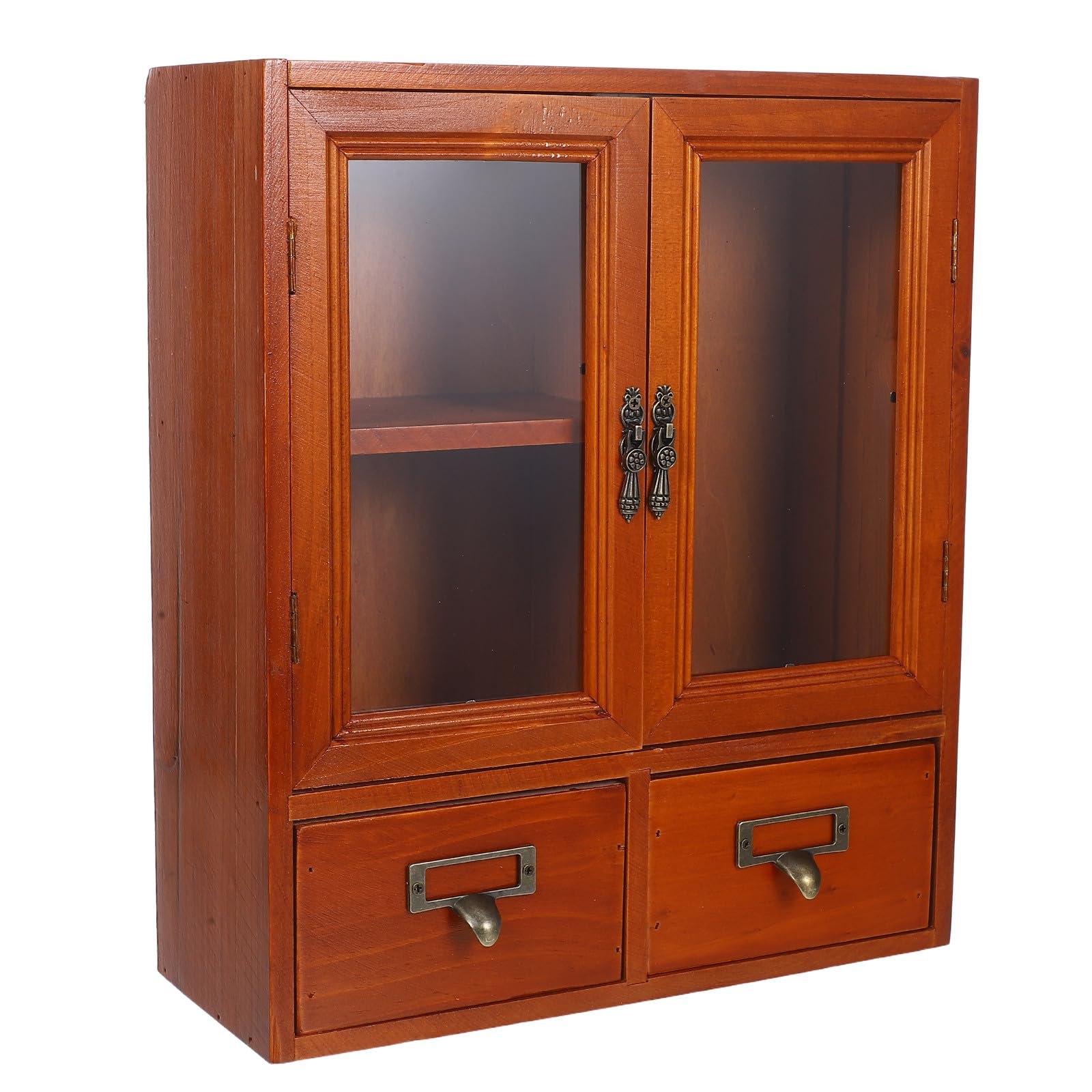 Boîte de rangement murale en bois pour masquer le désordre du salon avec style