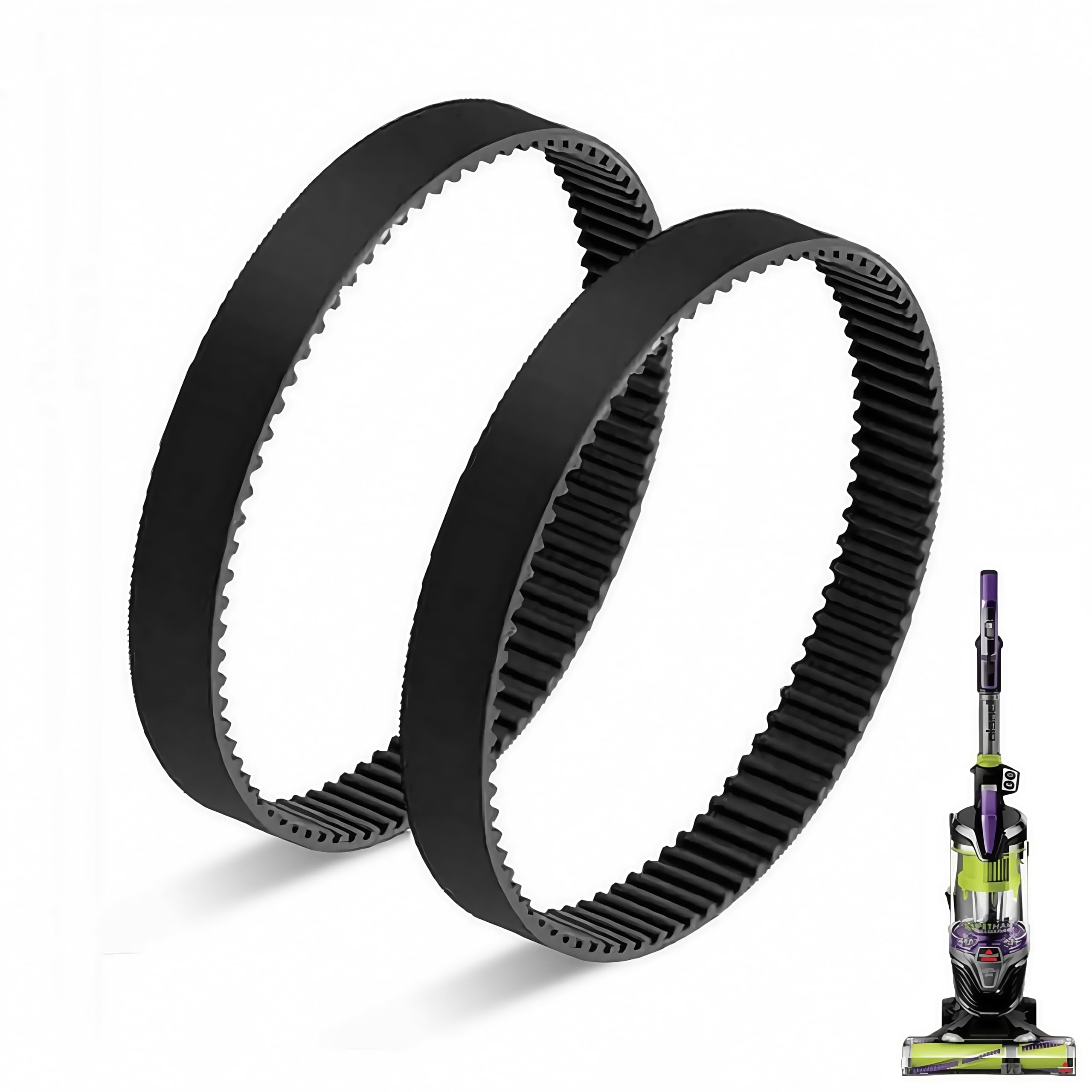JEDELEOS Replacement Belts for Bissell Pet Hair Eraser Vacuum, Fit Models 1650, 2087, 2281, 2461 Series, Replace Part 1608840 (Pack of 2)
