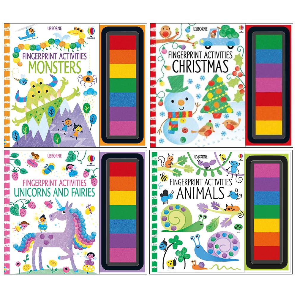 Fingerprint Activities Series 2 Collection 4 Books Set (Monsters ...