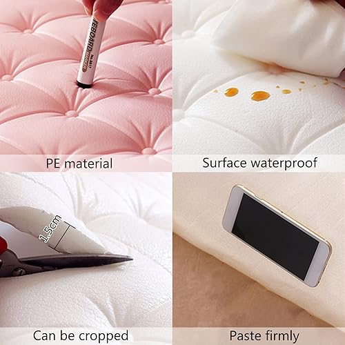 Miniatura 4 de Paneles de pared 3D para despegar y pegar, calcomanías de pared anticolisión impermeables para el hogar, tapete protector de pared suave para