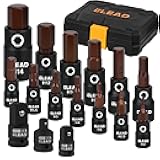 16-Piece Metric Hex Bit Socket Set - Premium S2 Steel 2mm-14mm Allen Socket Set with Socket Adapters, 1/4”, 3/8” and 1/2” Drive | Professional Mechanic Garage Tools