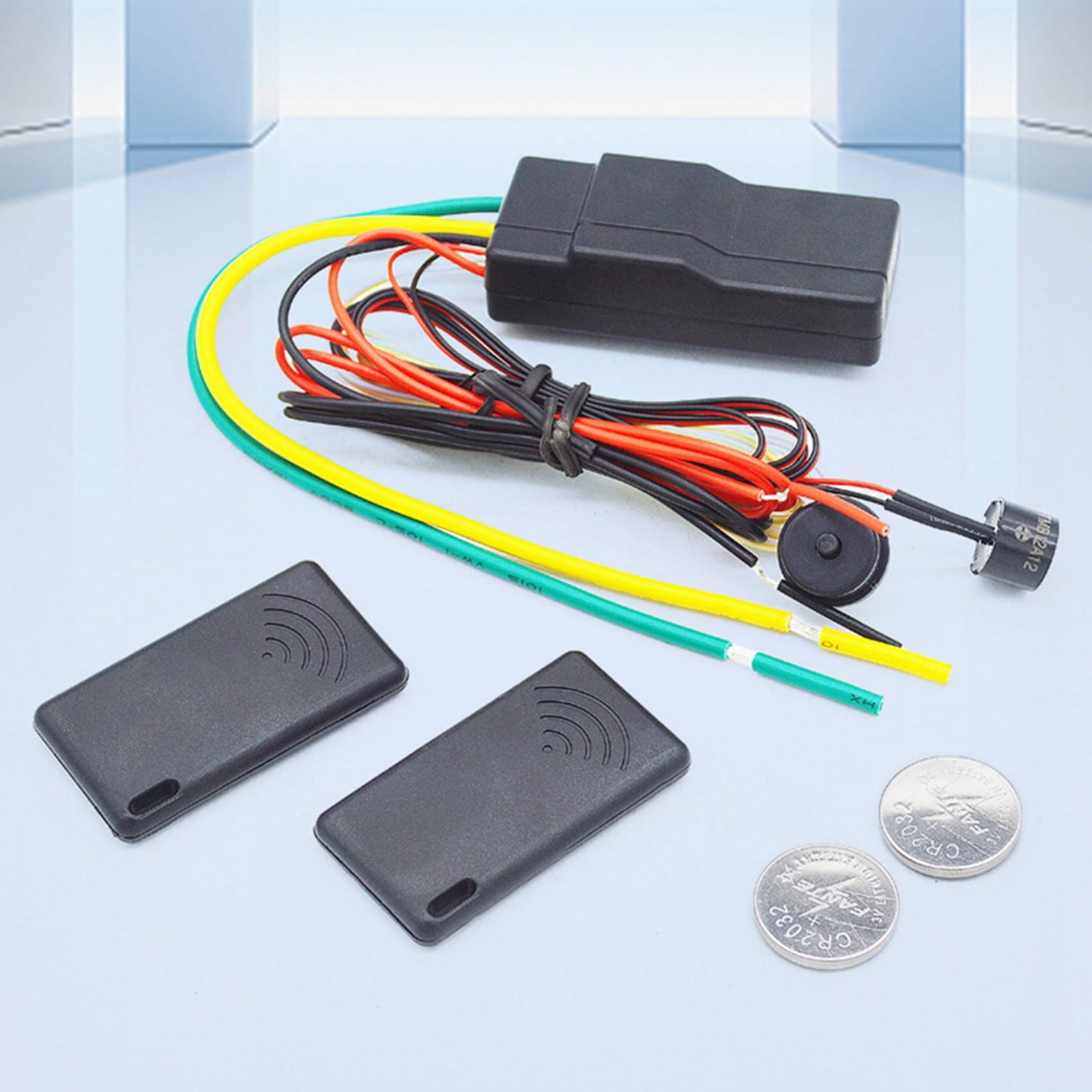 2X Antidémarrage de Voiture 12 V Anti-Piratage 2,4 GHz RFID sans Verrouillage du Moteur de Voiture Antidémarrage sans Verrouillage Automatique Caché