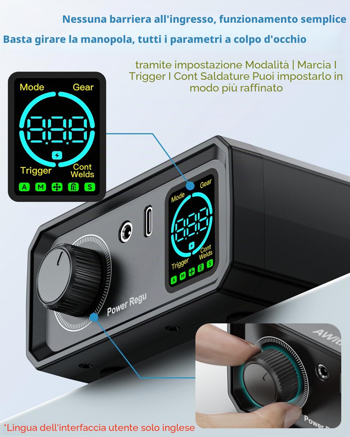 Saldatrice a Punti, AWithZ 9000W Saldatrice a Punti per Batteria UK1,funzionamento con manopola rotante,99 marce, azionamento a pedale, saldatrice a punti da 0,1-0,3mm per fai da te