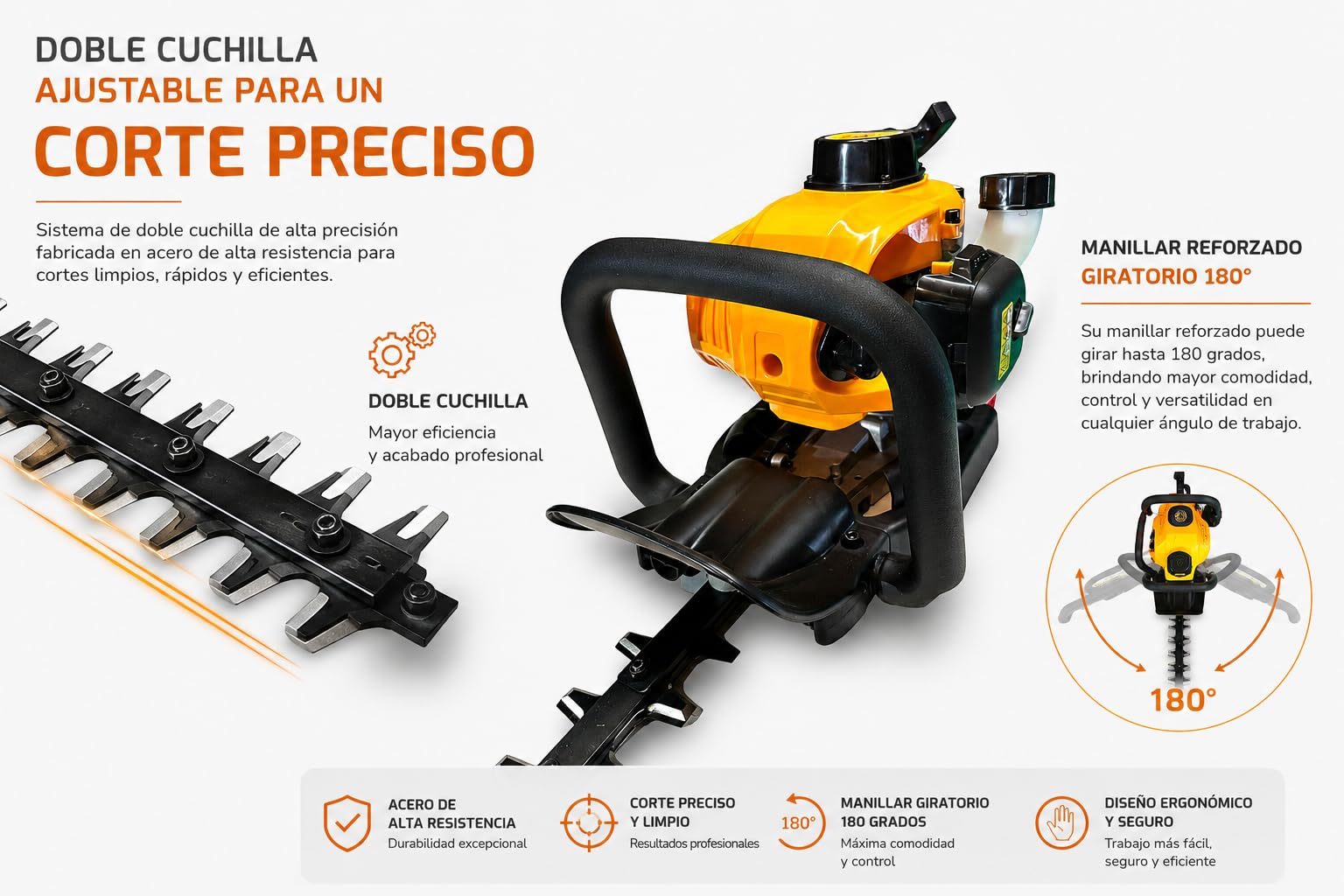 Cortasetos Profesional Gasolina 26CC Corte DE 60CM -KX-26